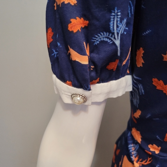 Collectif Peta Forest Friends Dress, Like New, Size M - Picture 6 of 11